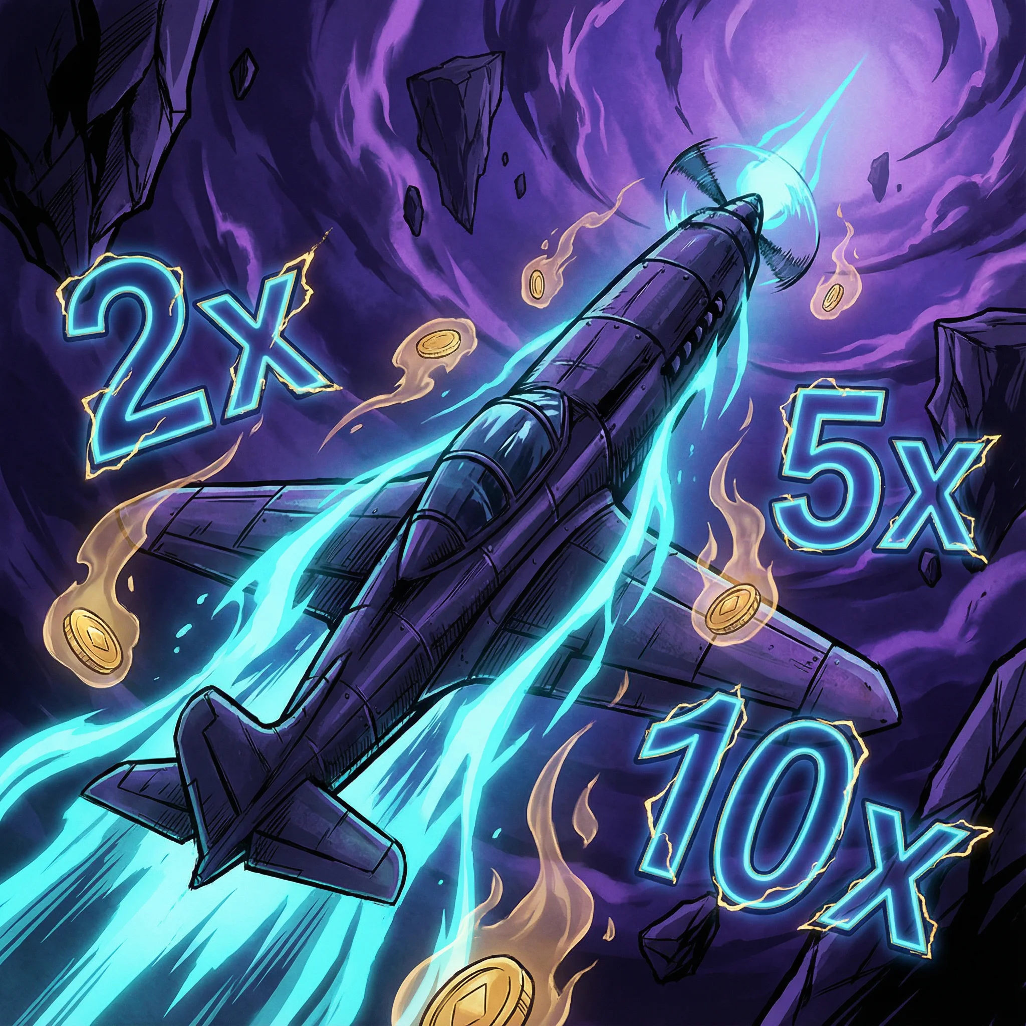 Juego Aviator con avión y multiplicadores